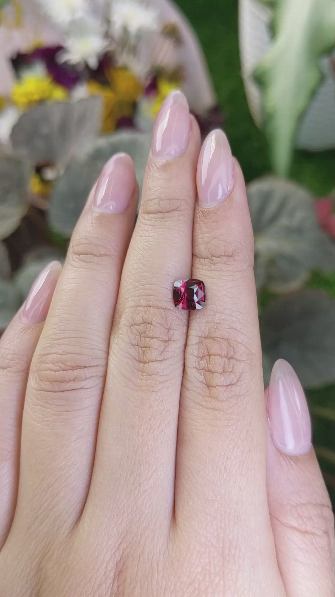 1.51 Ct. Garnet from Ceylon (Sri Lanka) Size Video