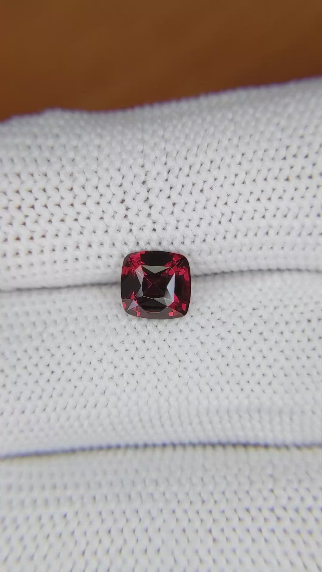 1.51 Ct. Garnet from Ceylon (Sri Lanka) Size Video