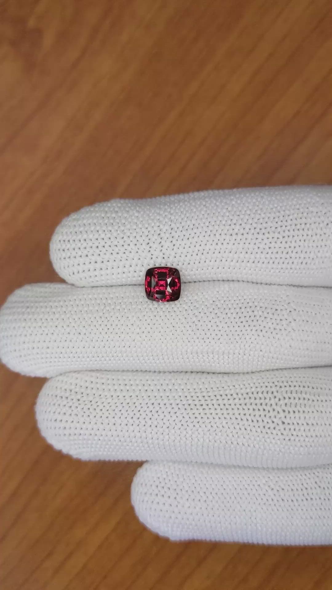 1.51 Ct. Garnet from Ceylon (Sri Lanka) Size Video