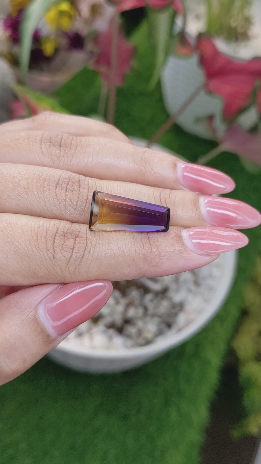 9.02 Ct. Ametrine from Ceylon (Sri Lanka) Size Video