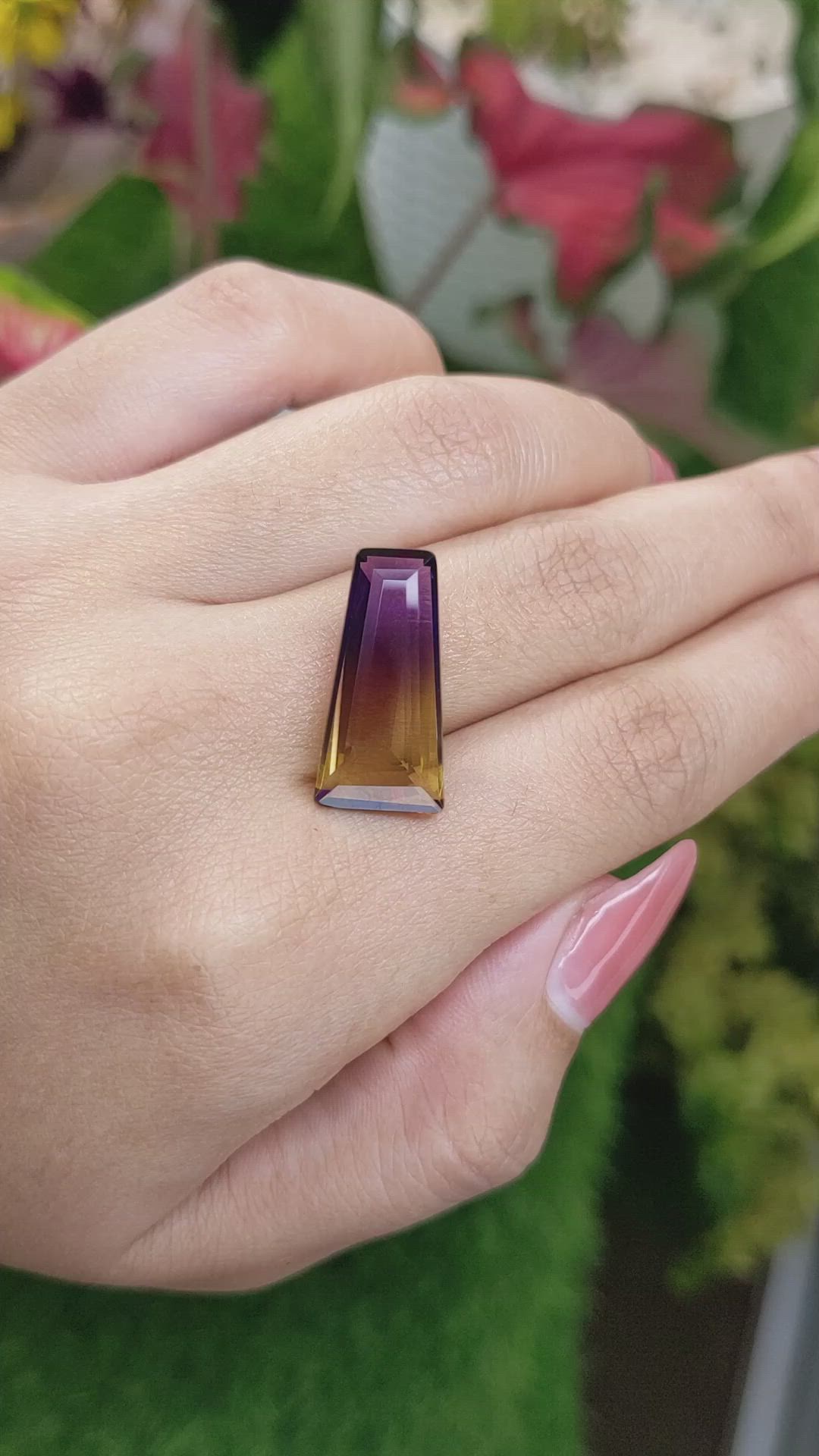 9.02 Ct. Ametrine from Ceylon (Sri Lanka) Size Video