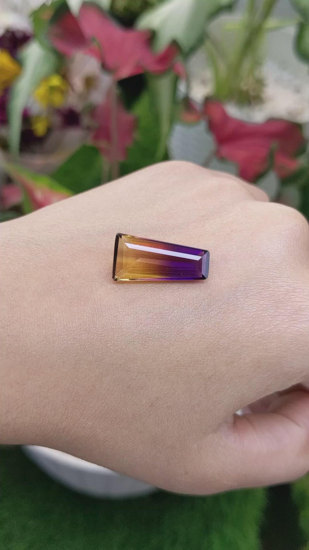 9.02 Ct. Ametrine from Ceylon (Sri Lanka) Size Video