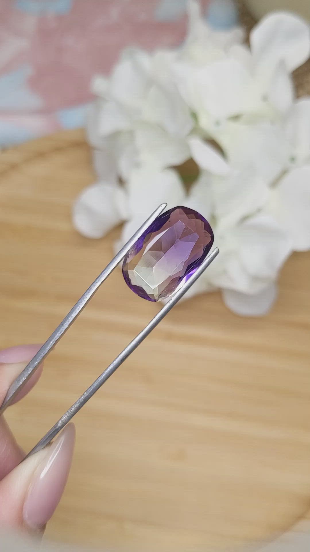 9.79 Ct. Ametrine from Ceylon (Sri Lanka) Size Video