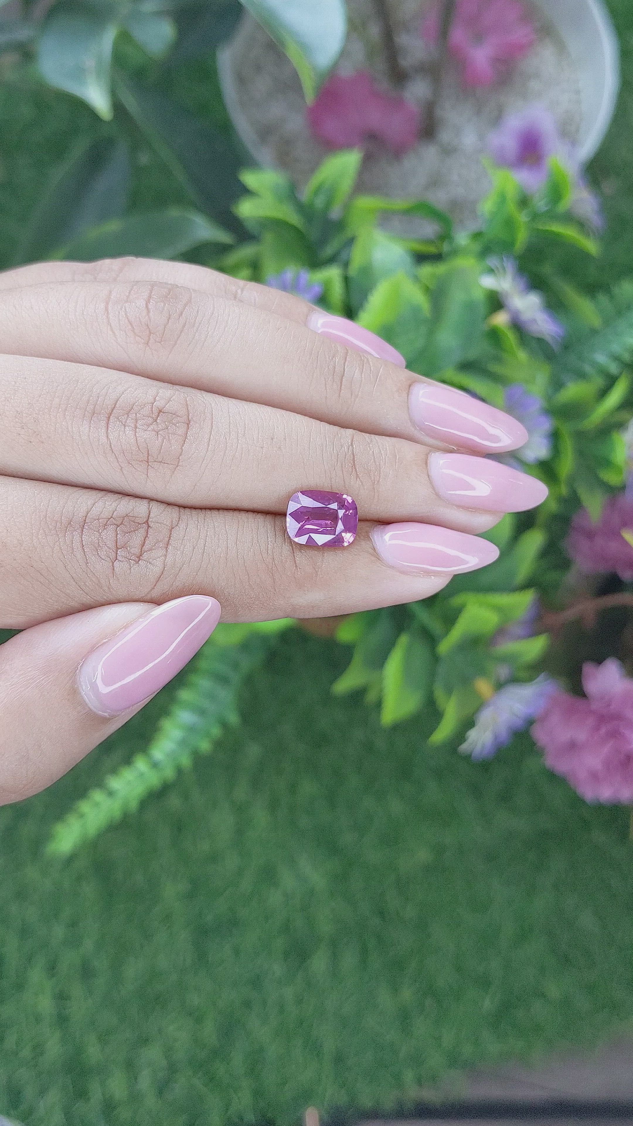 2.69 Ct. Pink Spinel from Tanzania Size Video