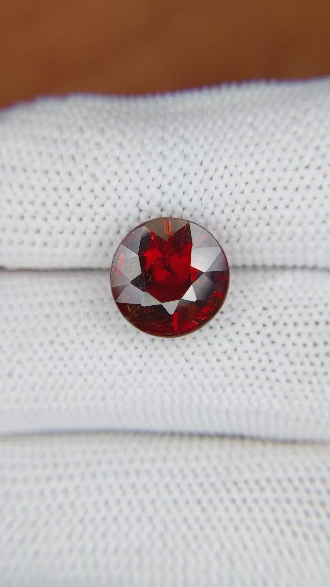 5.78 Ct. Hessonite Garnet from Madagascar Size Video