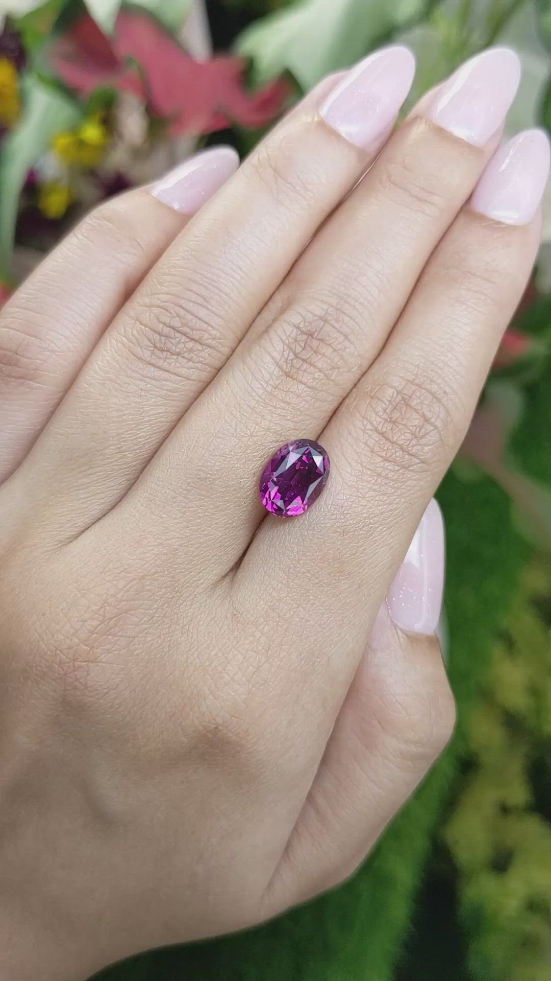 4.56 Ct. Rhodolite Garnet from Madagascar Size Video