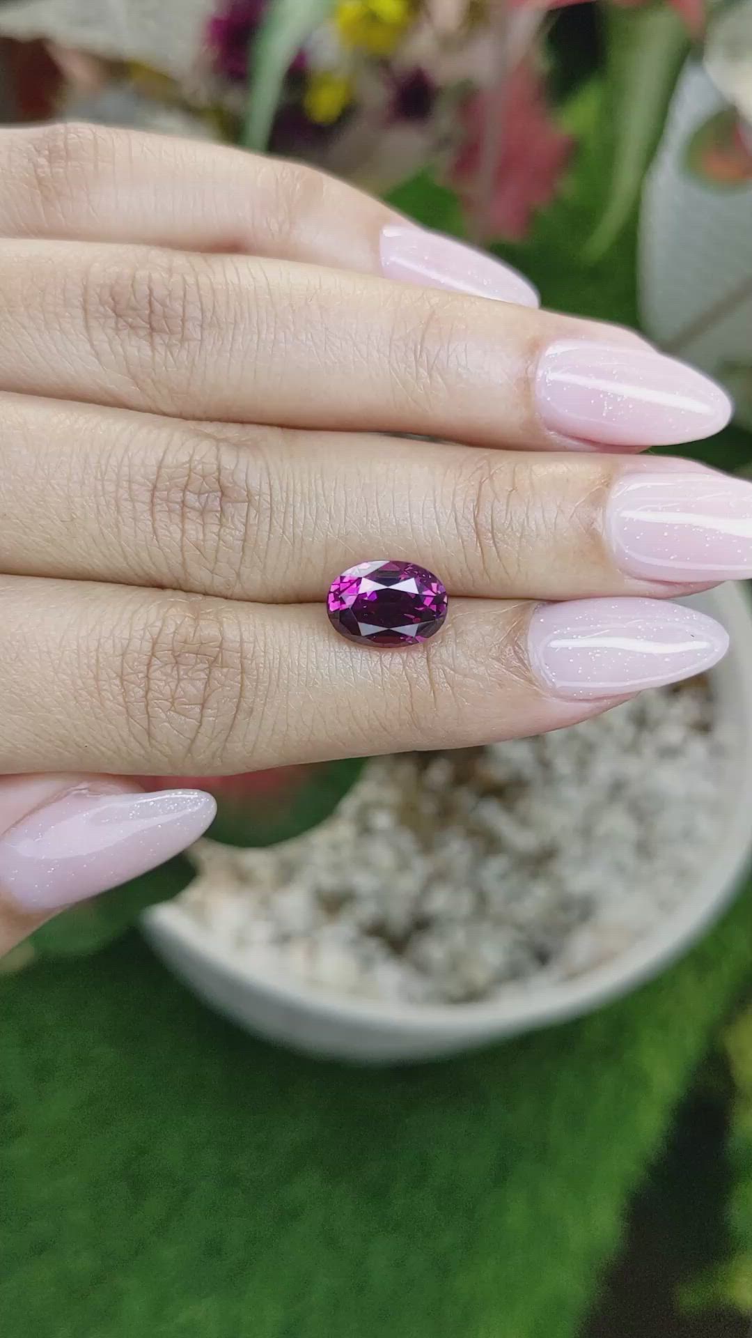 4.56 Ct. Rhodolite Garnet from Madagascar Size Video