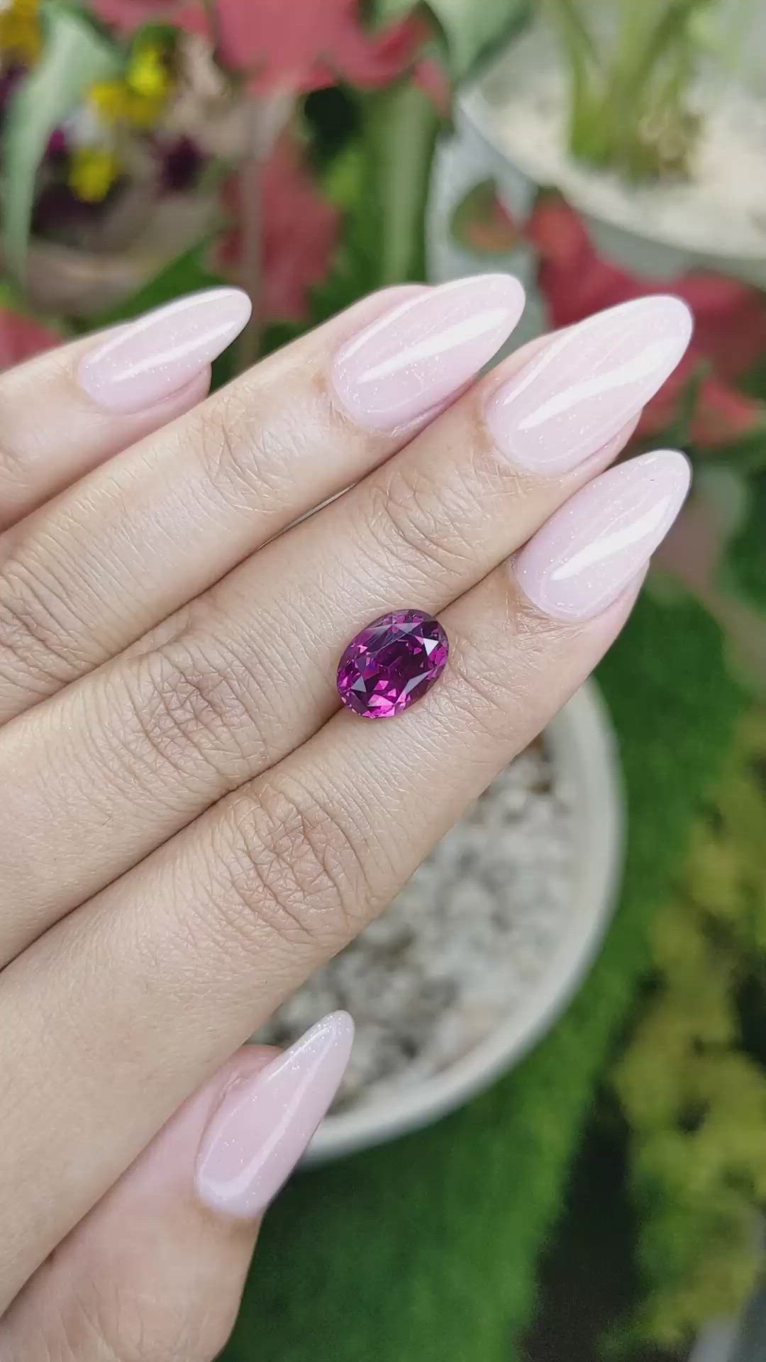 4.56 Ct. Rhodolite Garnet from Madagascar Size Video