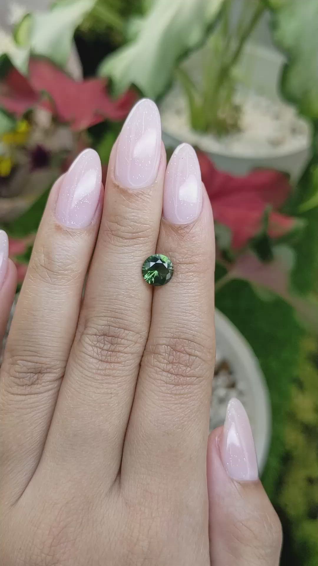 1.21 Ct. Green Tourmaline from Ceylon (Sri Lanka) Size Video