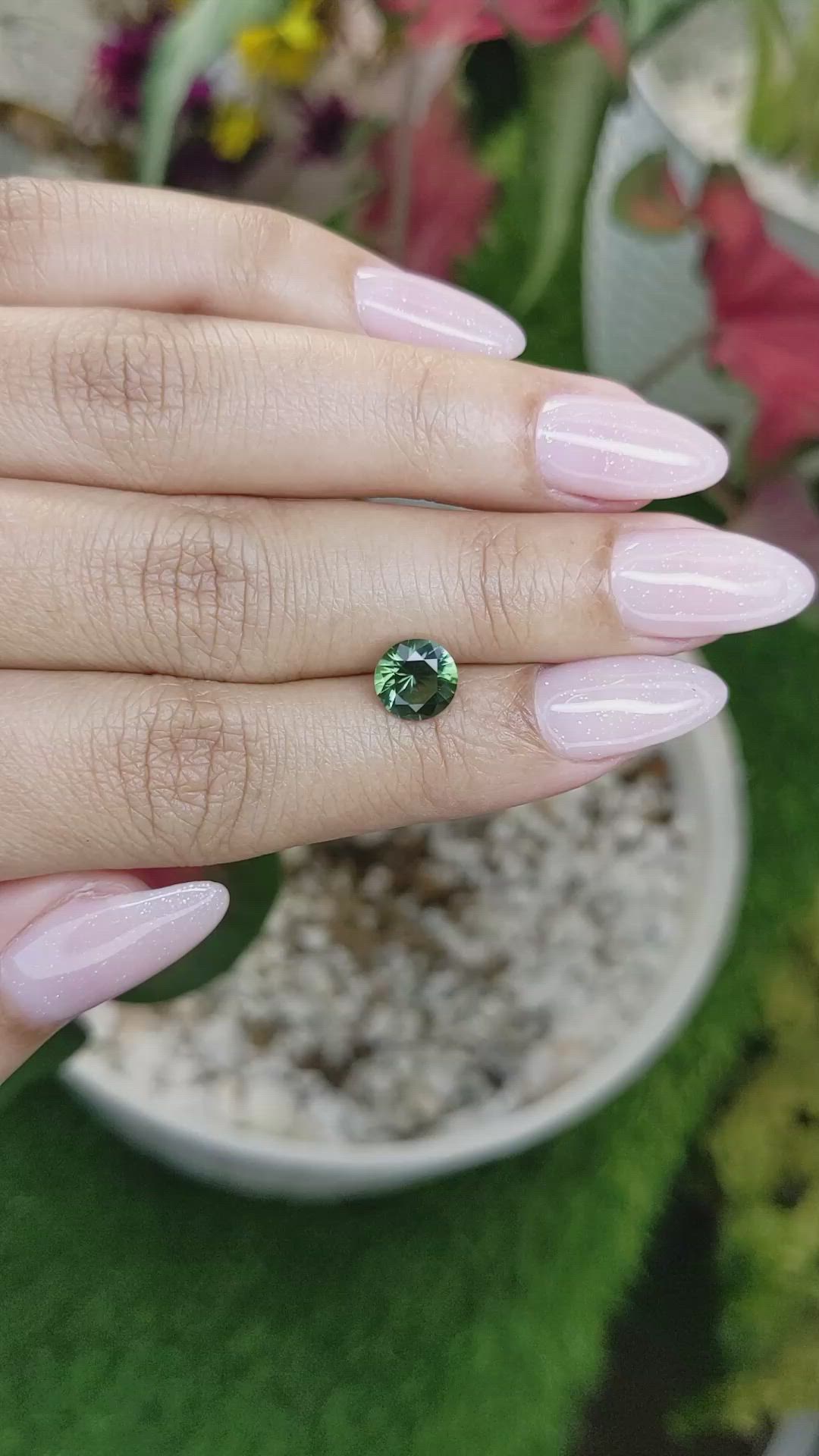 1.21 Ct. Green Tourmaline from Ceylon (Sri Lanka) Size Video