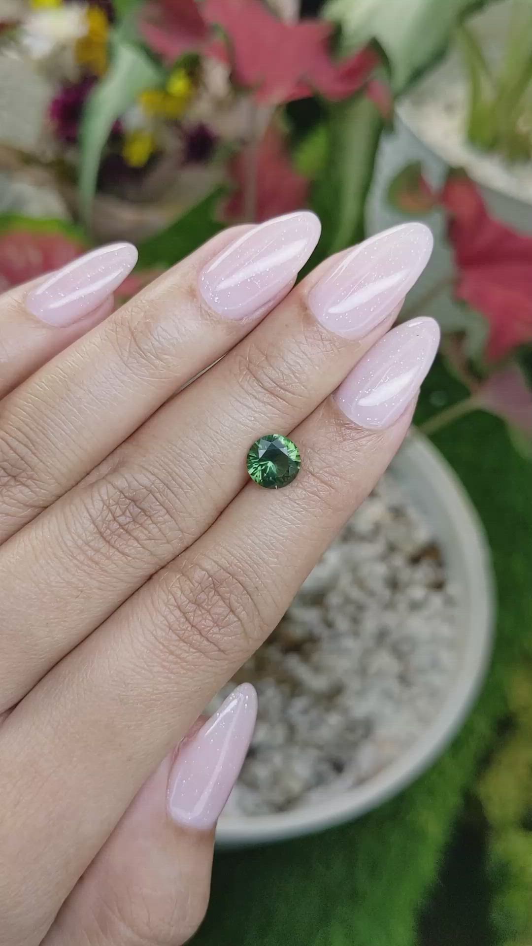 1.21 Ct. Green Tourmaline from Ceylon (Sri Lanka) Size Video