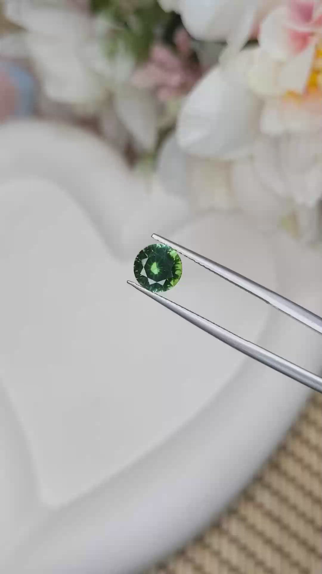 1.21 Ct. Green Tourmaline from Ceylon (Sri Lanka) Size Video