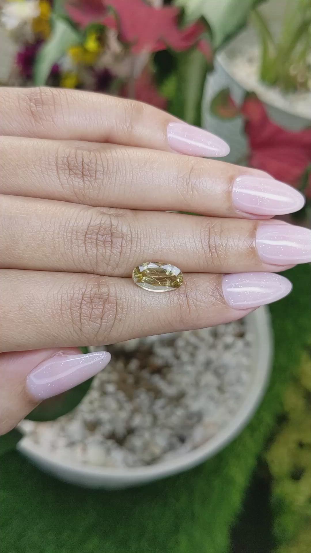 2.93 Ct. Yellow Sinhalite from Ceylon (Sri Lanka) Size Video