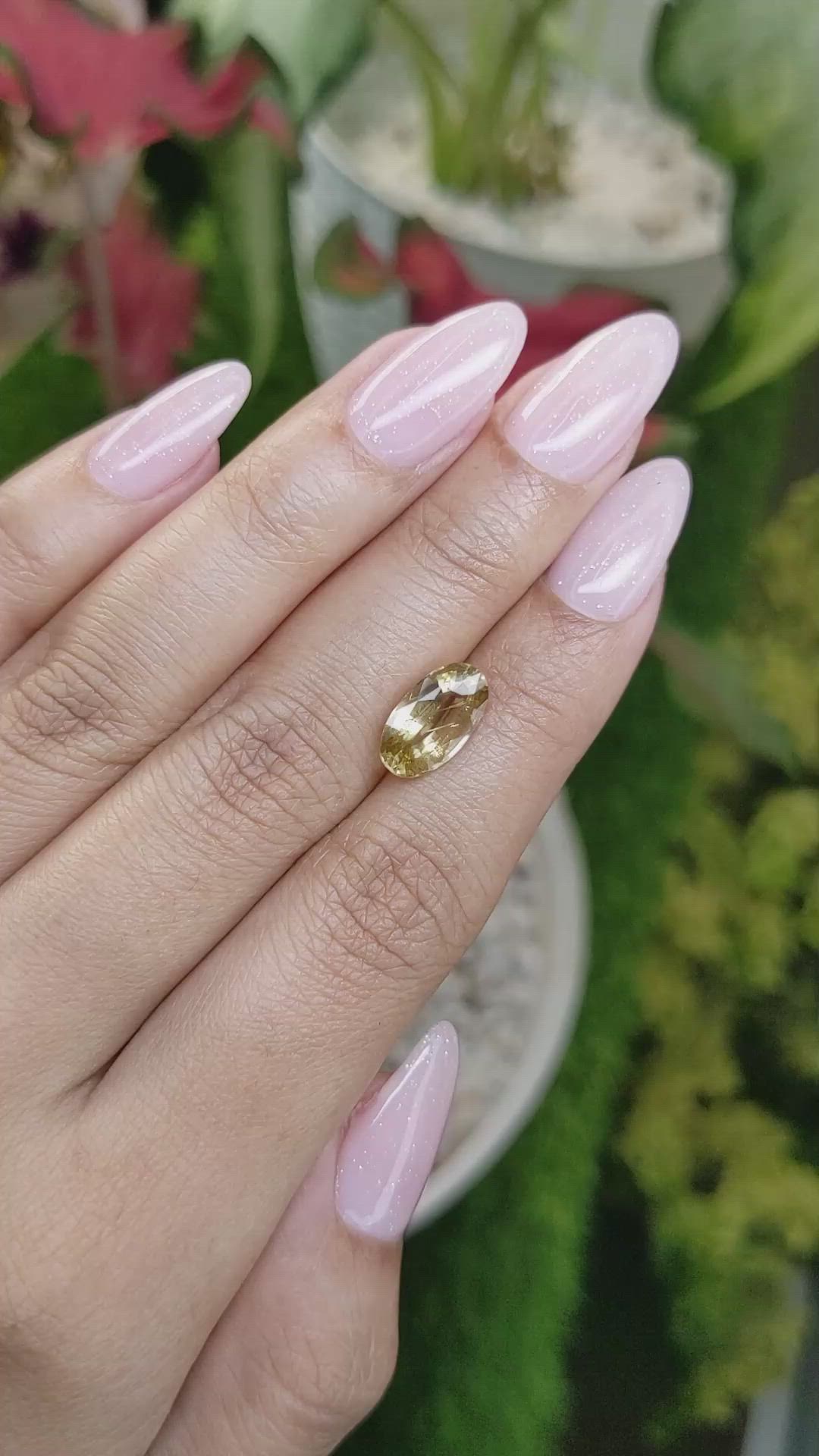 2.93 Ct. Yellow Sinhalite from Ceylon (Sri Lanka) Size Video