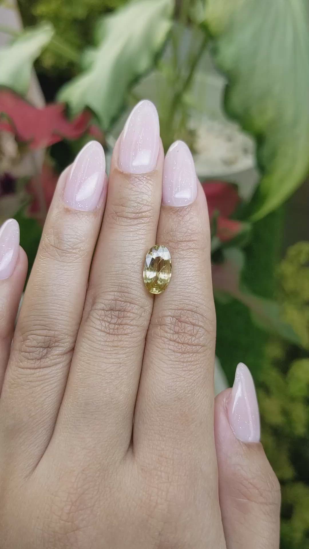 2.93 Ct. Yellow Sinhalite from Ceylon (Sri Lanka) Size Video