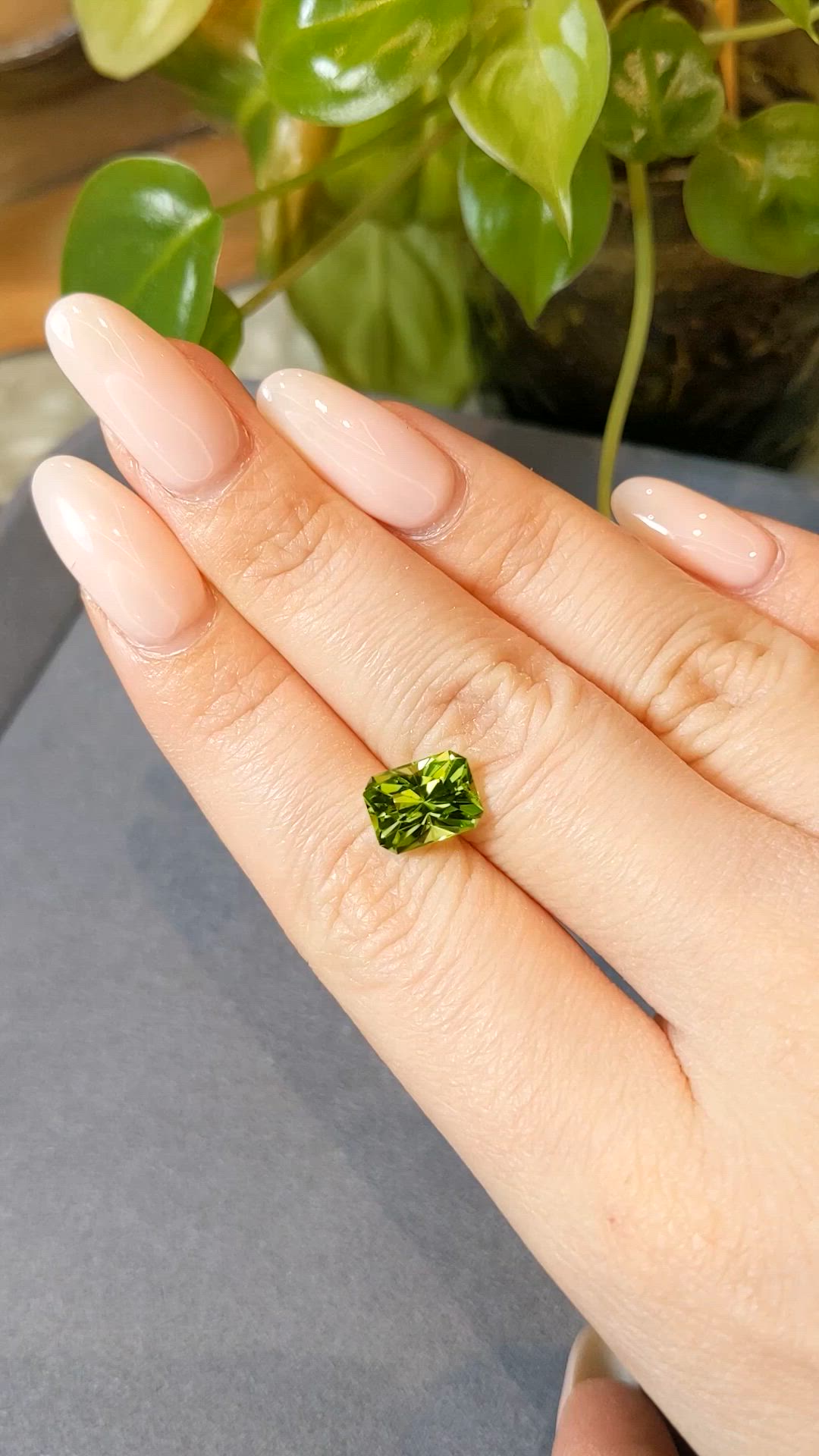 3.69 Ct. Yellowish Green Peridot from Afghanistan Size Video