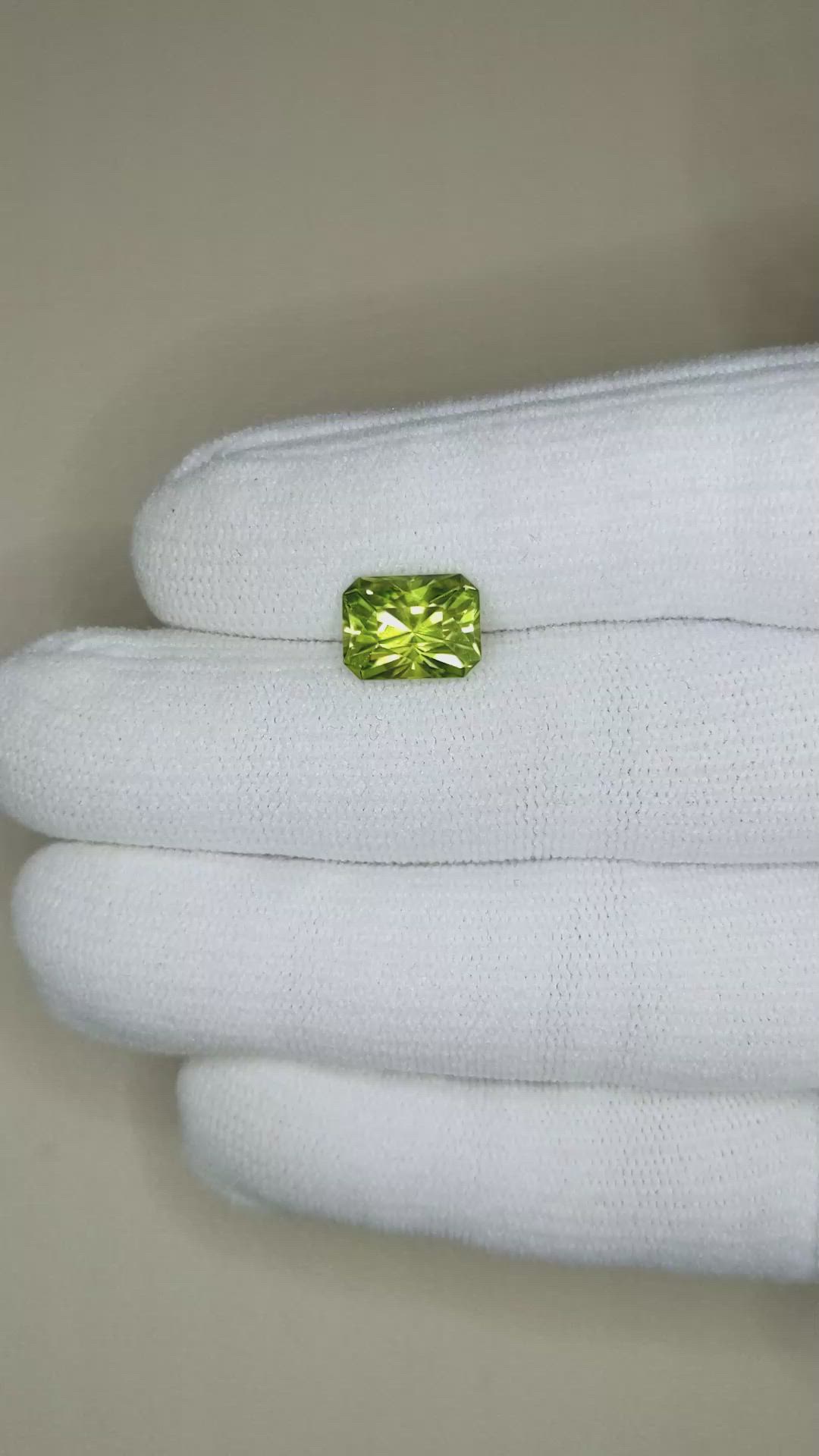 3.69 Ct. Yellowish Green Peridot from Afghanistan Size Video
