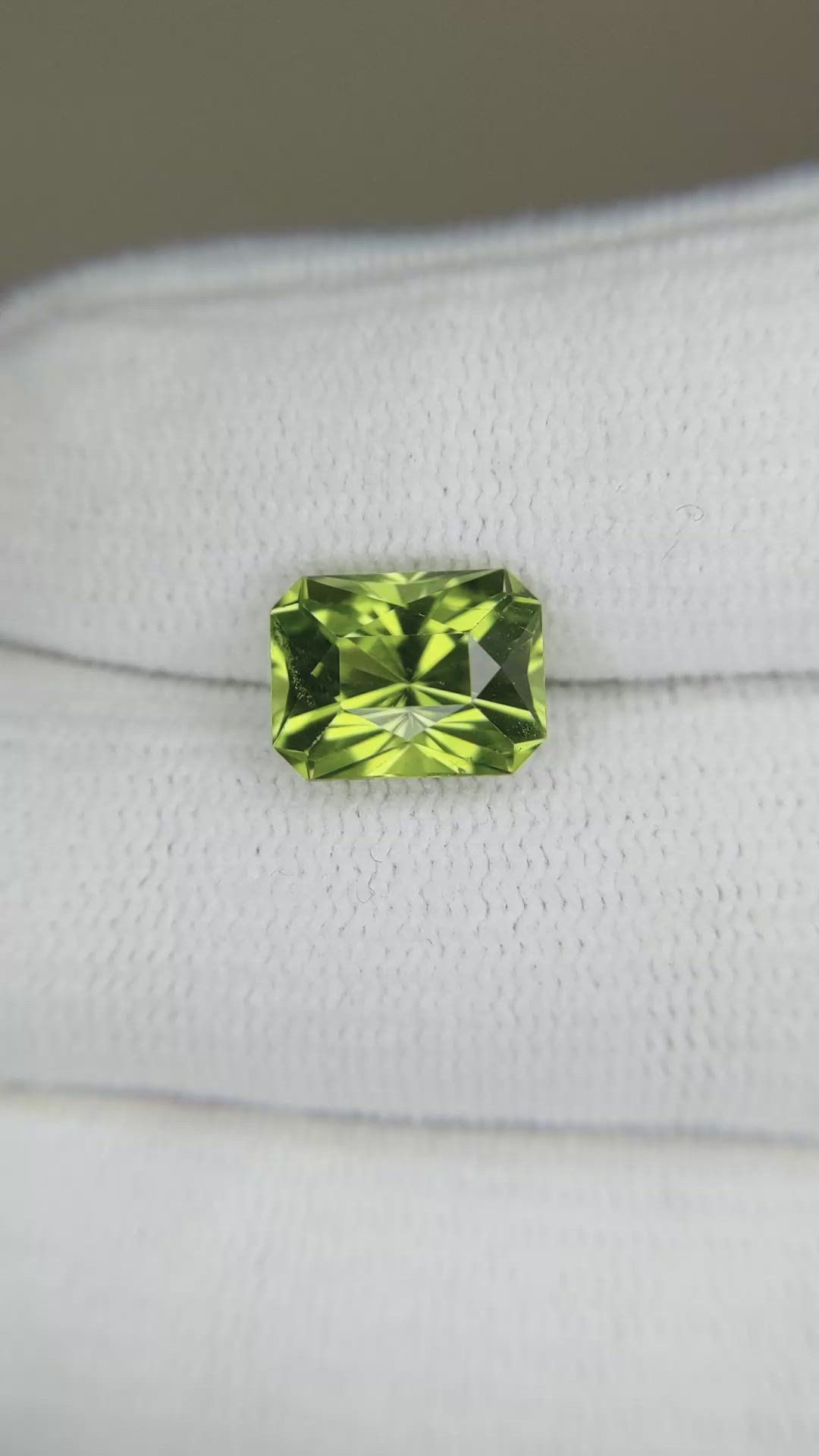 3.69 Ct. Yellowish Green Peridot from Afghanistan Size Video