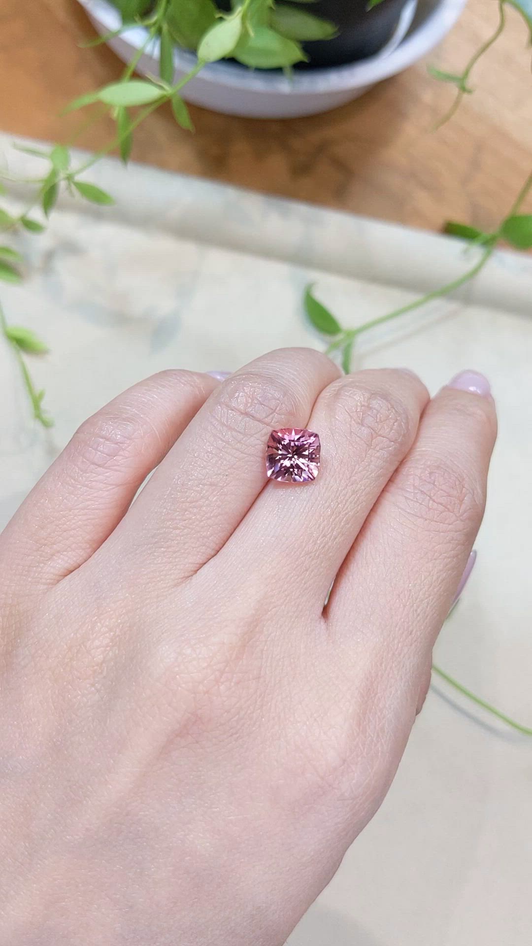 2.85 Ct. Pink Tourmaline from Afghanistan Size Video