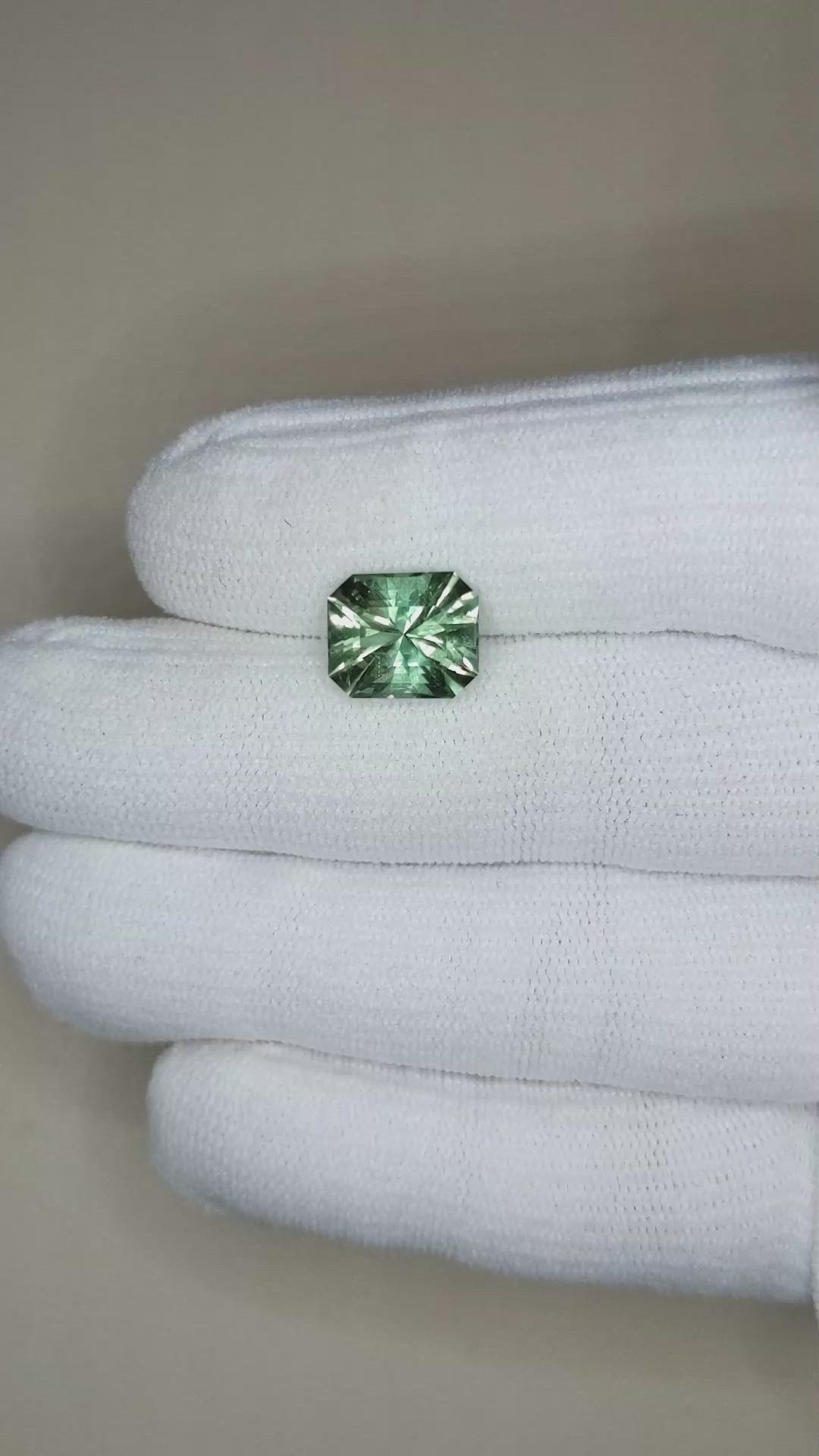 4.35 Ct. Bluish Green Tourmaline from Nigeria Size Video