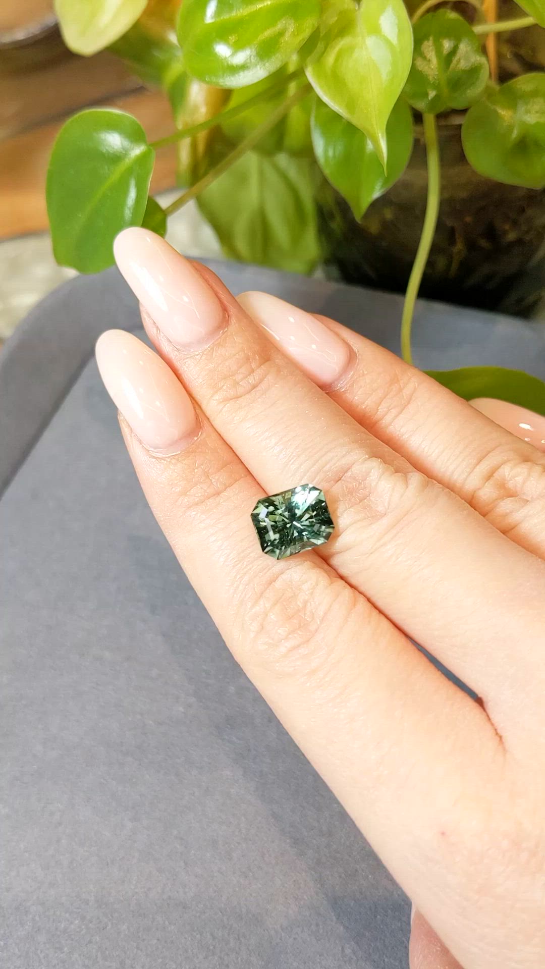 4.35 Ct. Bluish Green Tourmaline from Nigeria Size Video