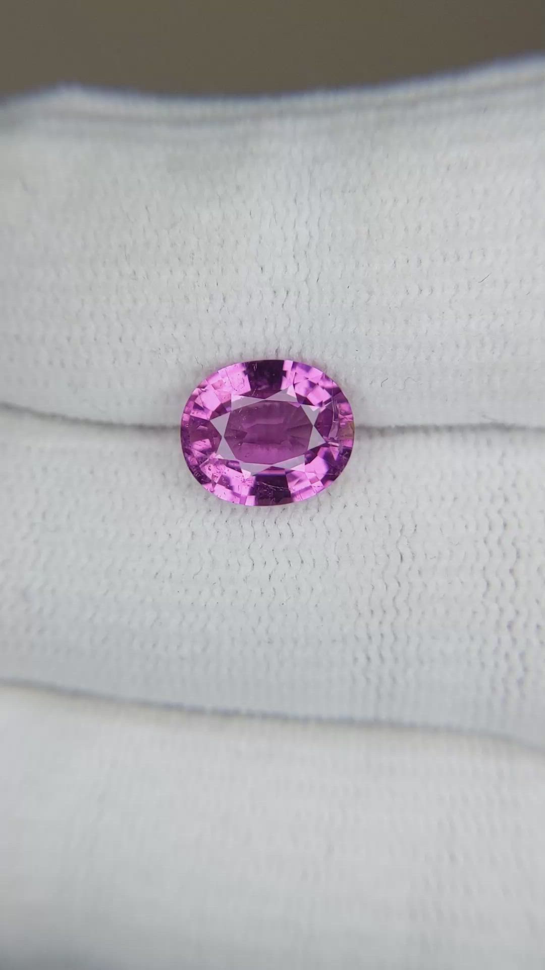 2.41 Ct. Pink Tourmaline from Mozambique Size Video