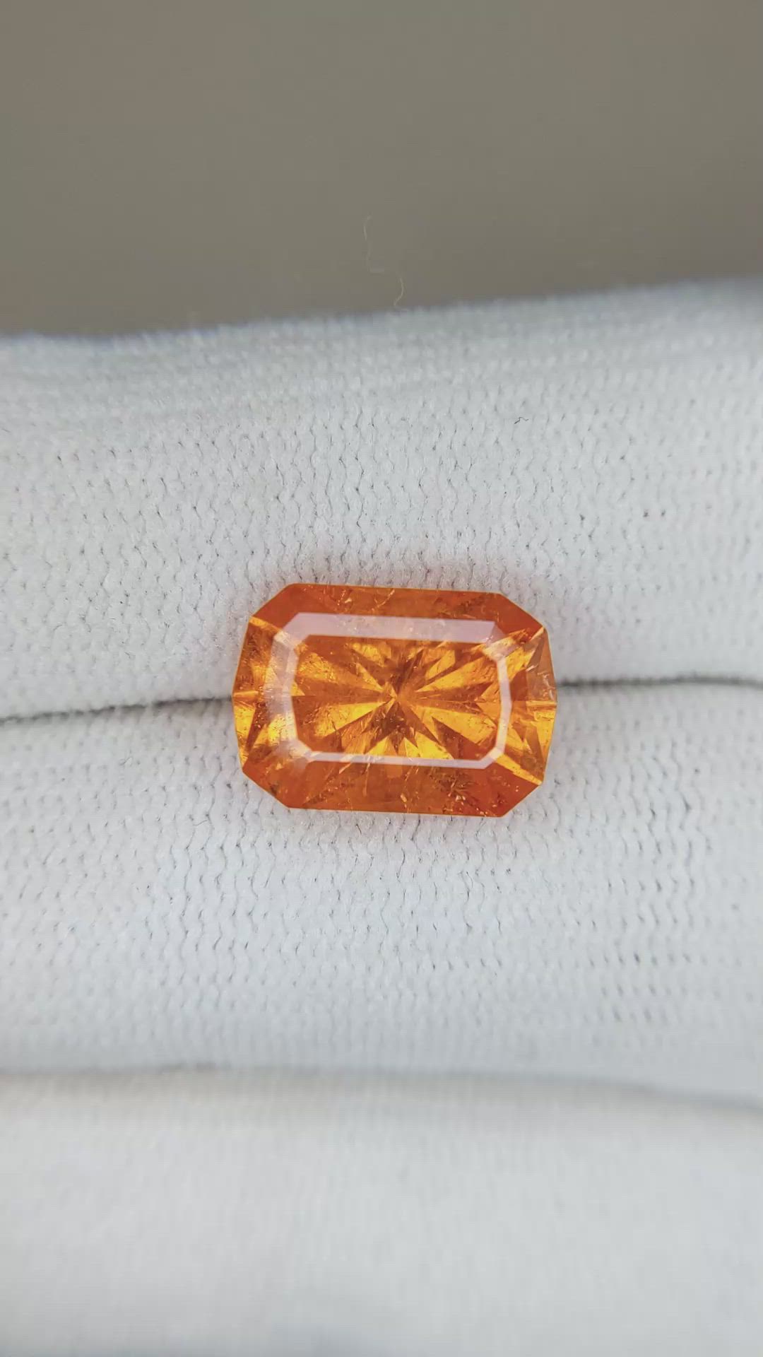 6.17 Ct. Orange Spessartite Garnet from Nigeria Size Video