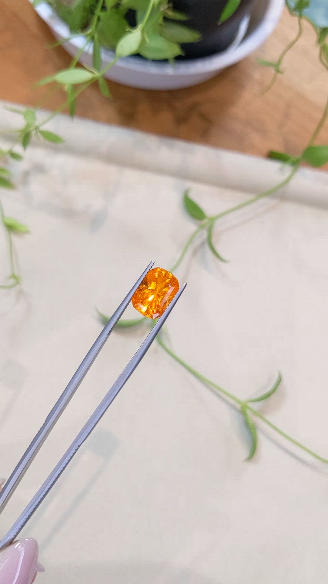 6.17 Ct. Orange Spessartite Garnet from Nigeria Size Video