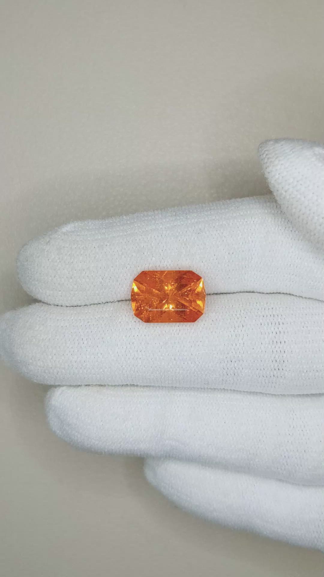 6.17 Ct. Orange Spessartite Garnet from Nigeria Size Video