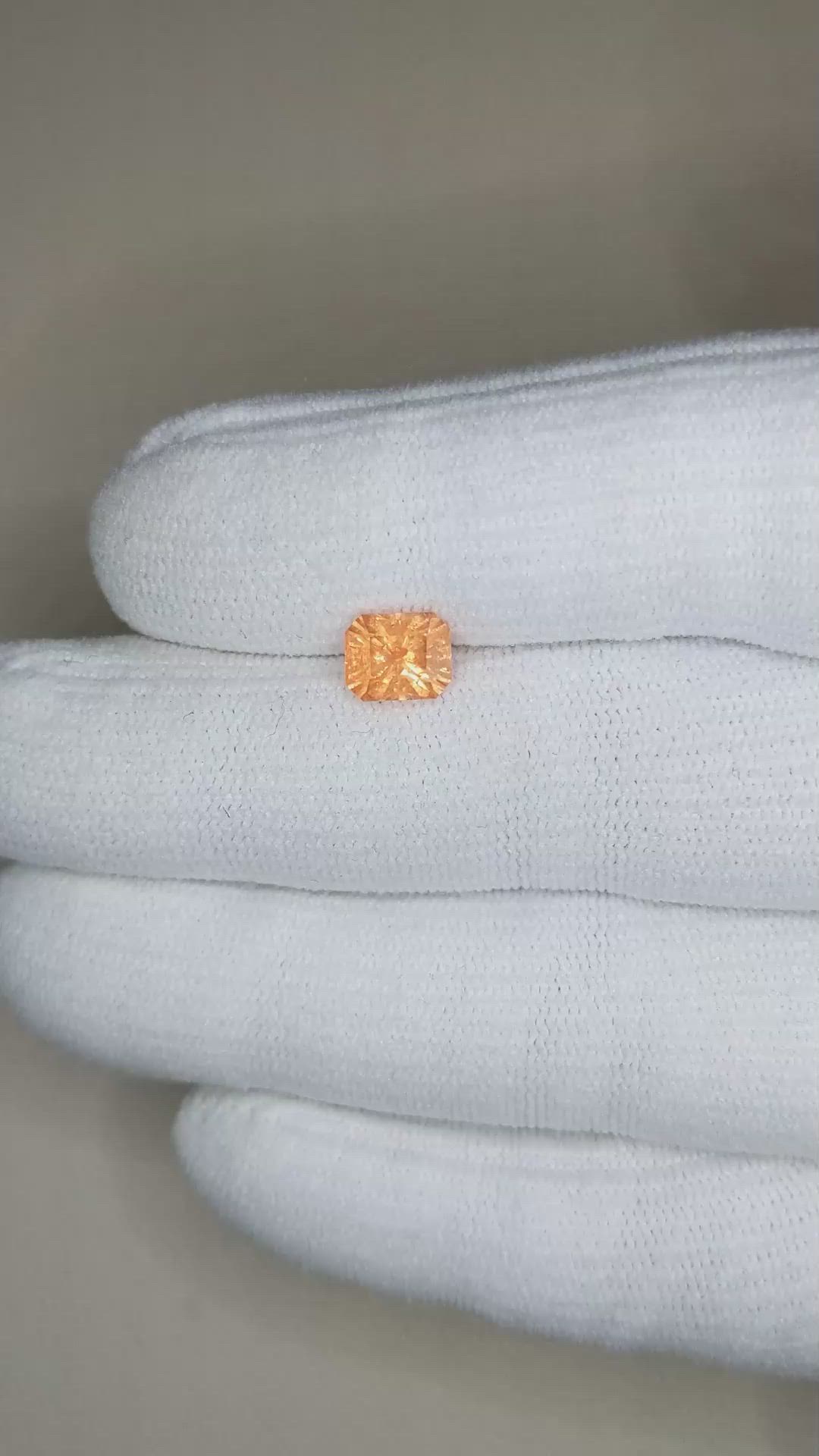 1.87 Ct. Orange Spessartite Garnet from Nigeria Size Video