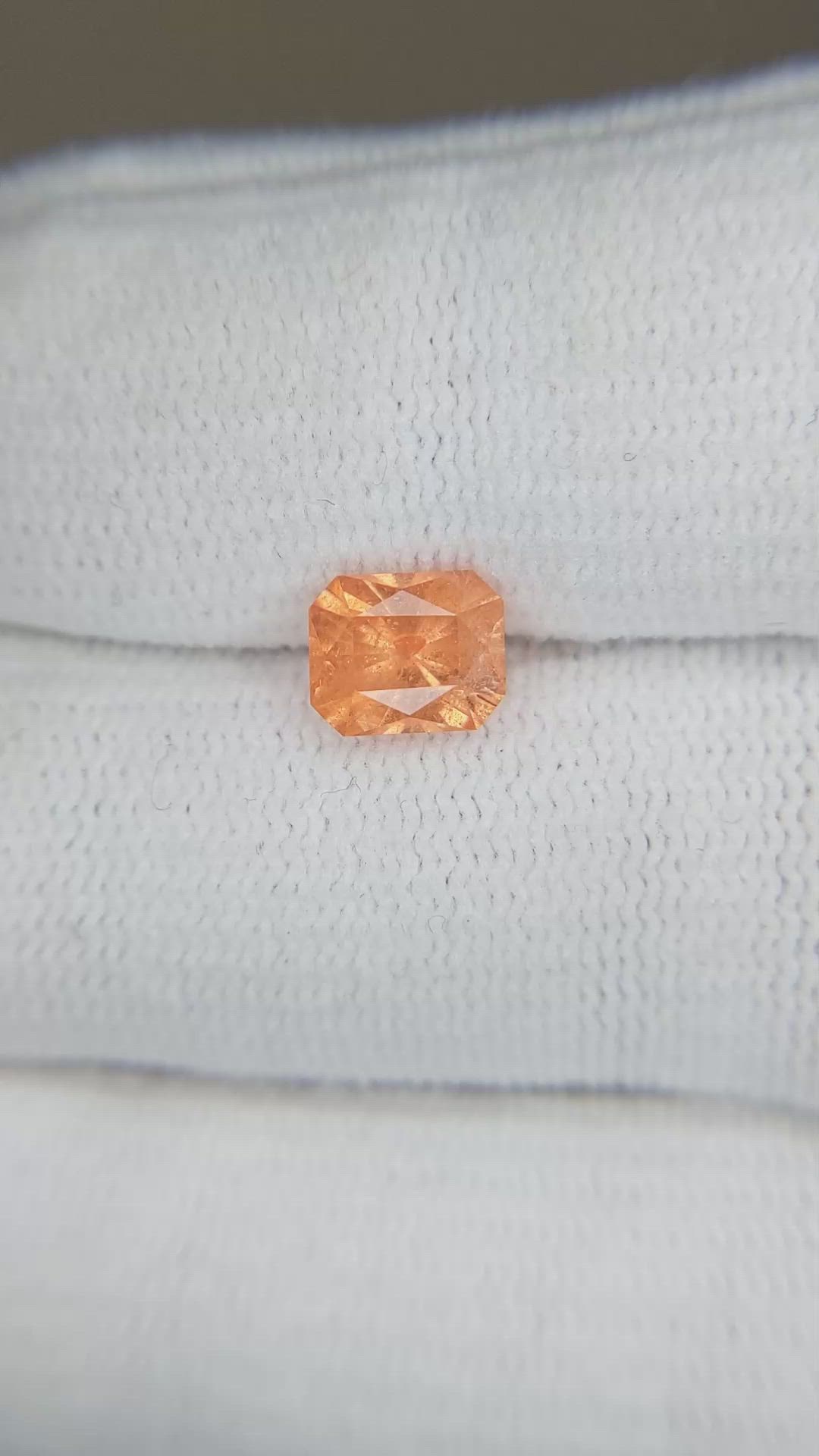 1.87 Ct. Orange Spessartite Garnet from Nigeria Size Video