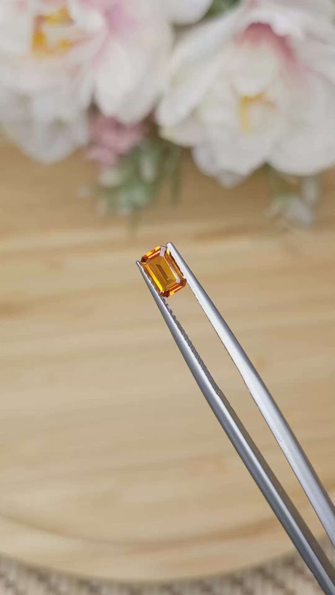 0.46 Ct. Madeira Citrine from Brazil Size Video