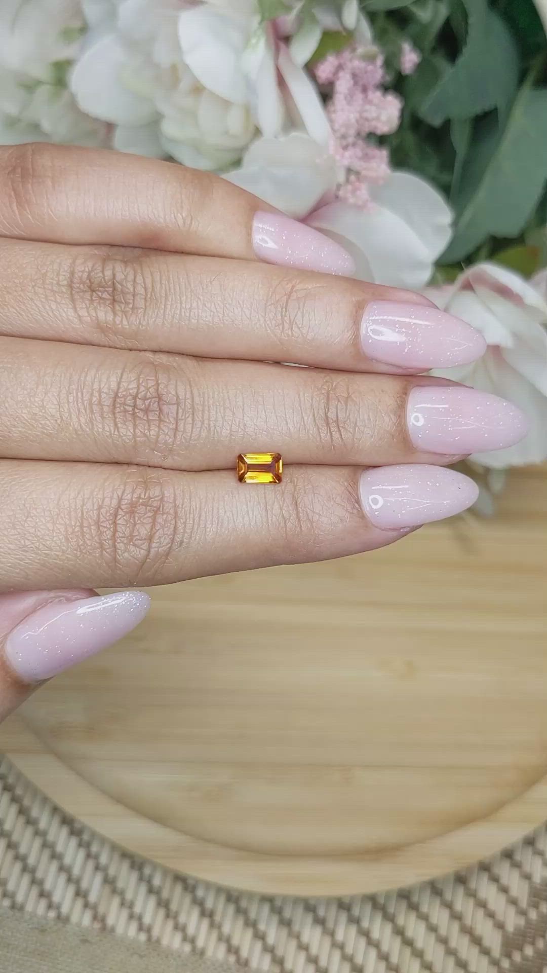 0.48 Ct. Madeira Citrine from Brazil Size Video