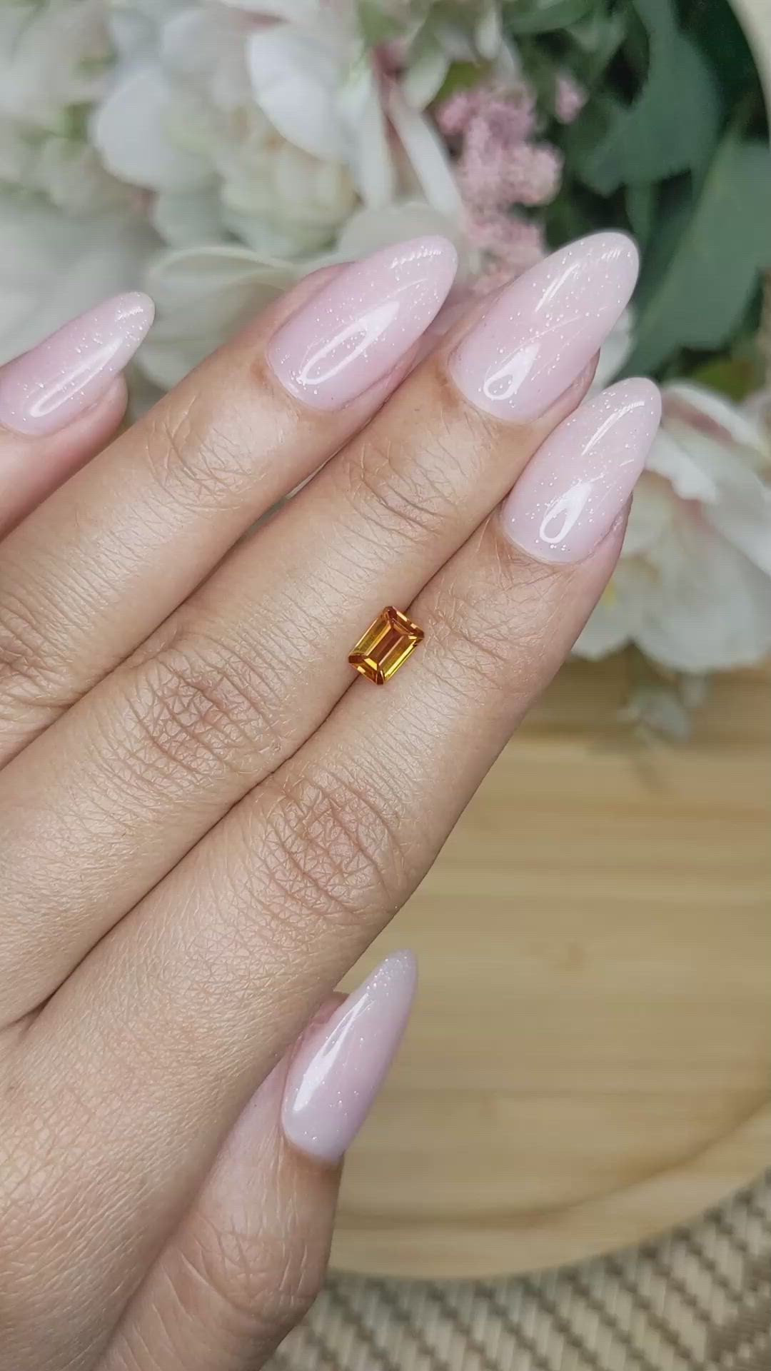 0.48 Ct. Madeira Citrine from Brazil Size Video