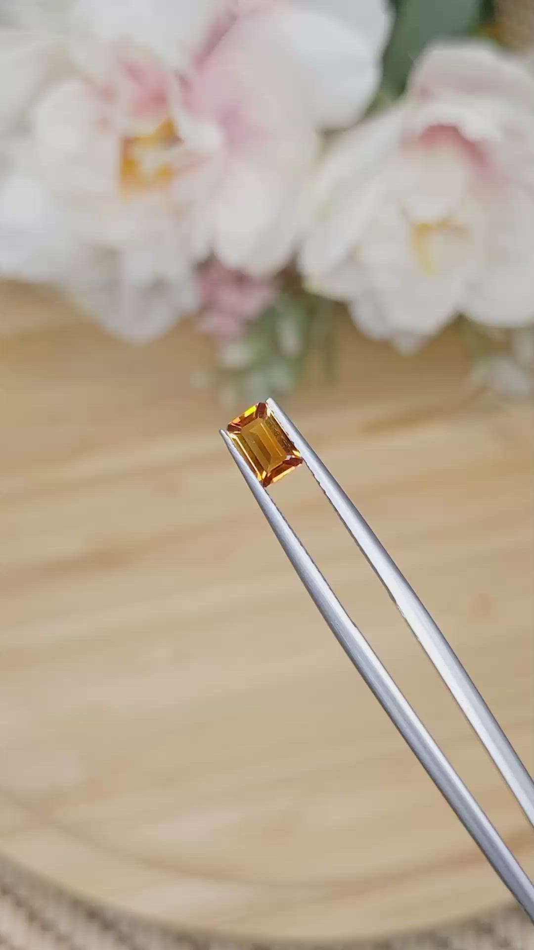 0.48 Ct. Madeira Citrine from Brazil Size Video