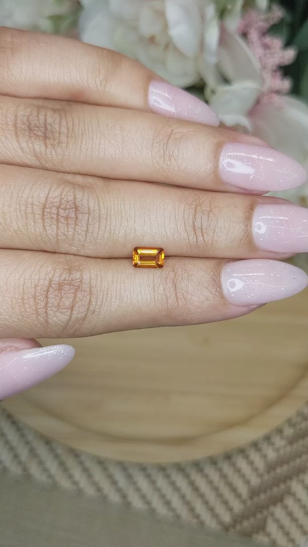 0.48 Ct. Madeira Citrine from Brazil Size Video
