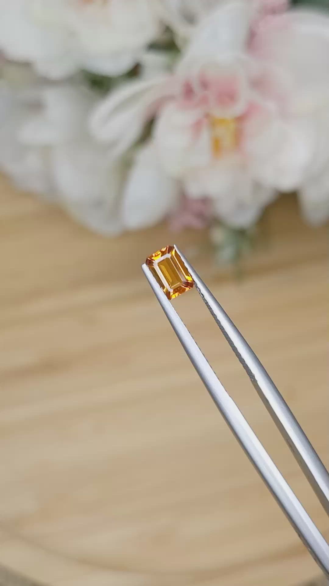 0.48 Ct. Madeira Citrine from Brazil Size Video