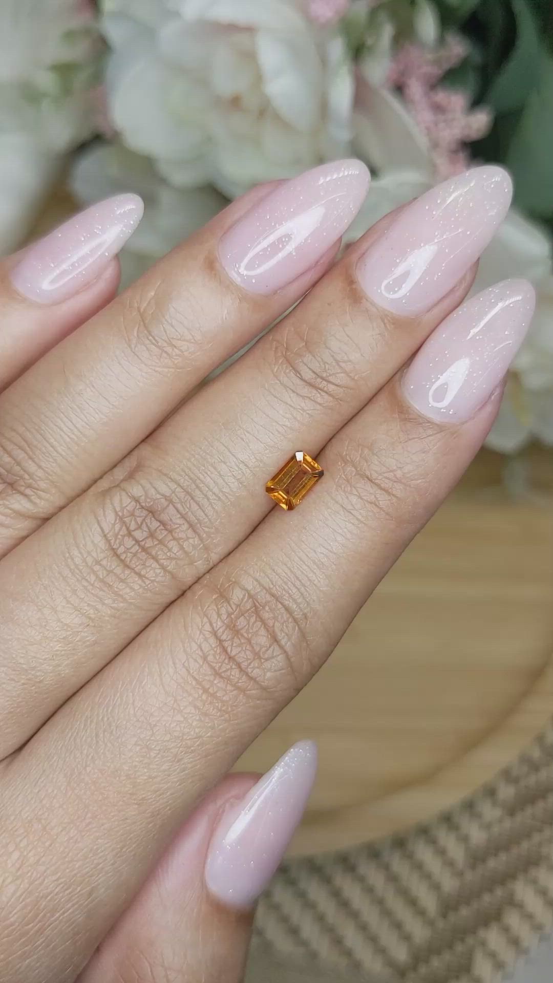0.48 Ct. Madeira Citrine from Brazil Size Video