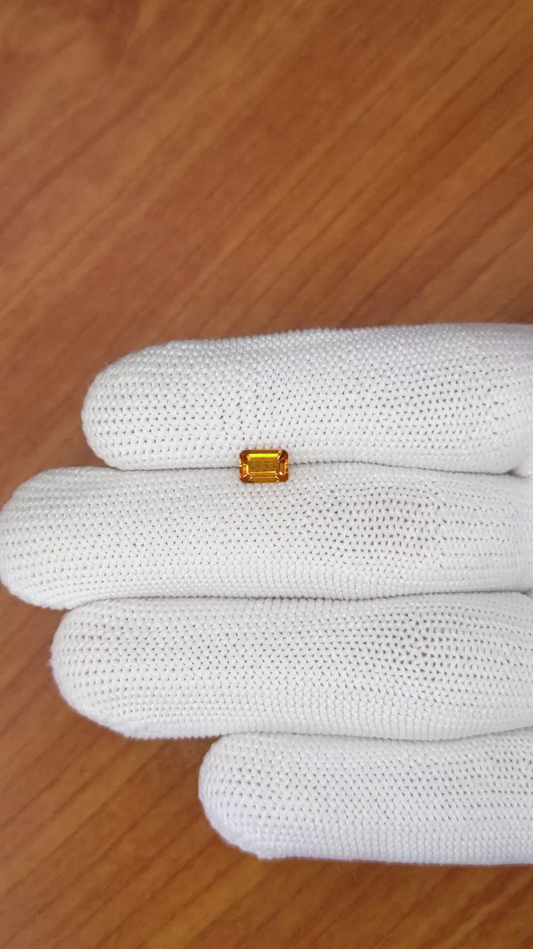 0.48 Ct. Madeira Citrine from Brazil Size Video