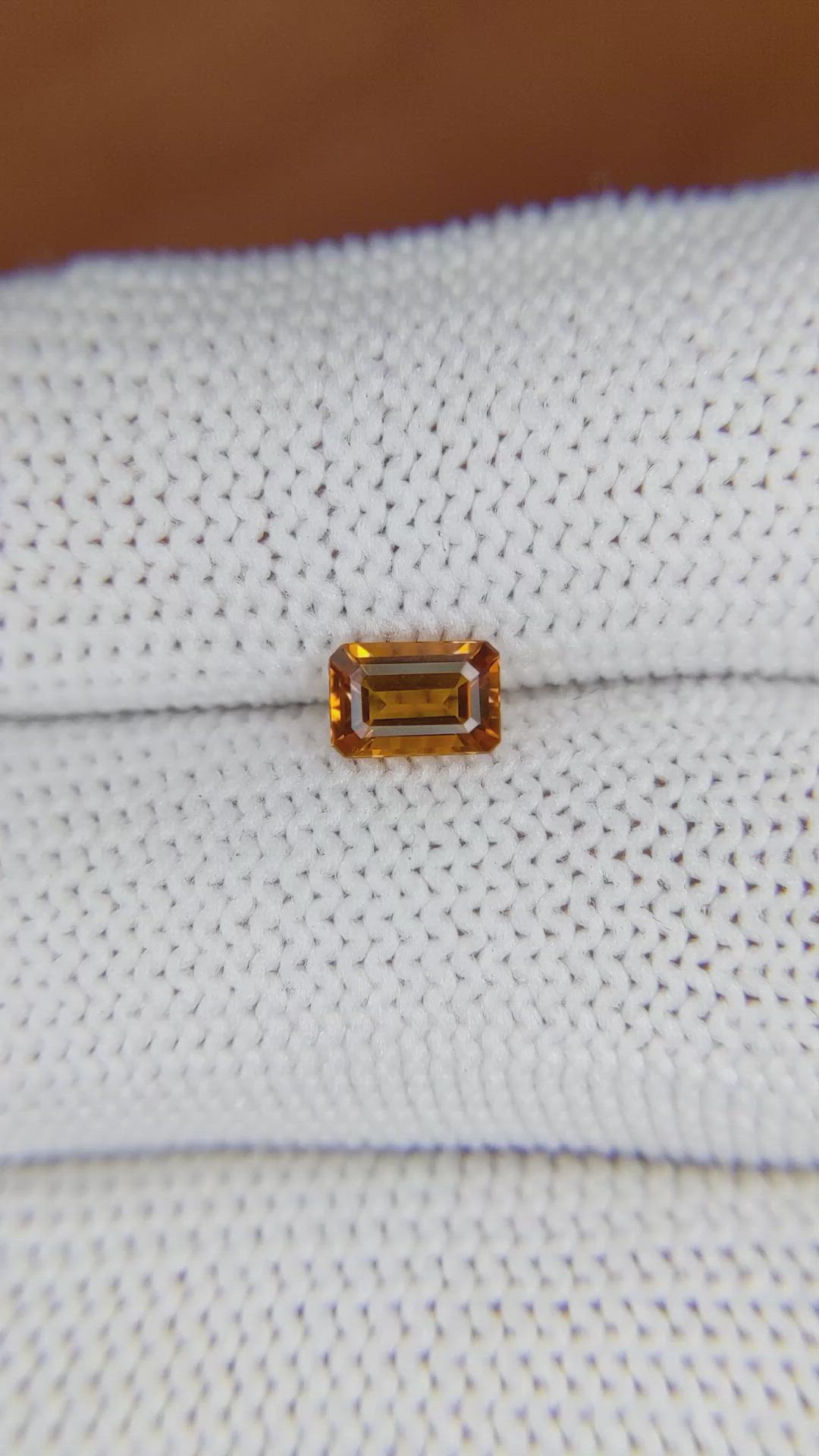 0.48 Ct. Madeira Citrine from Brazil Size Video