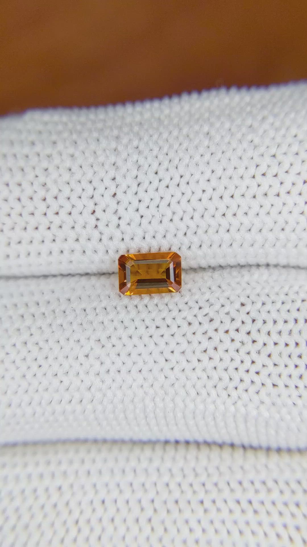 0.38 Ct. Madeira Citrine from Brazil Size Video