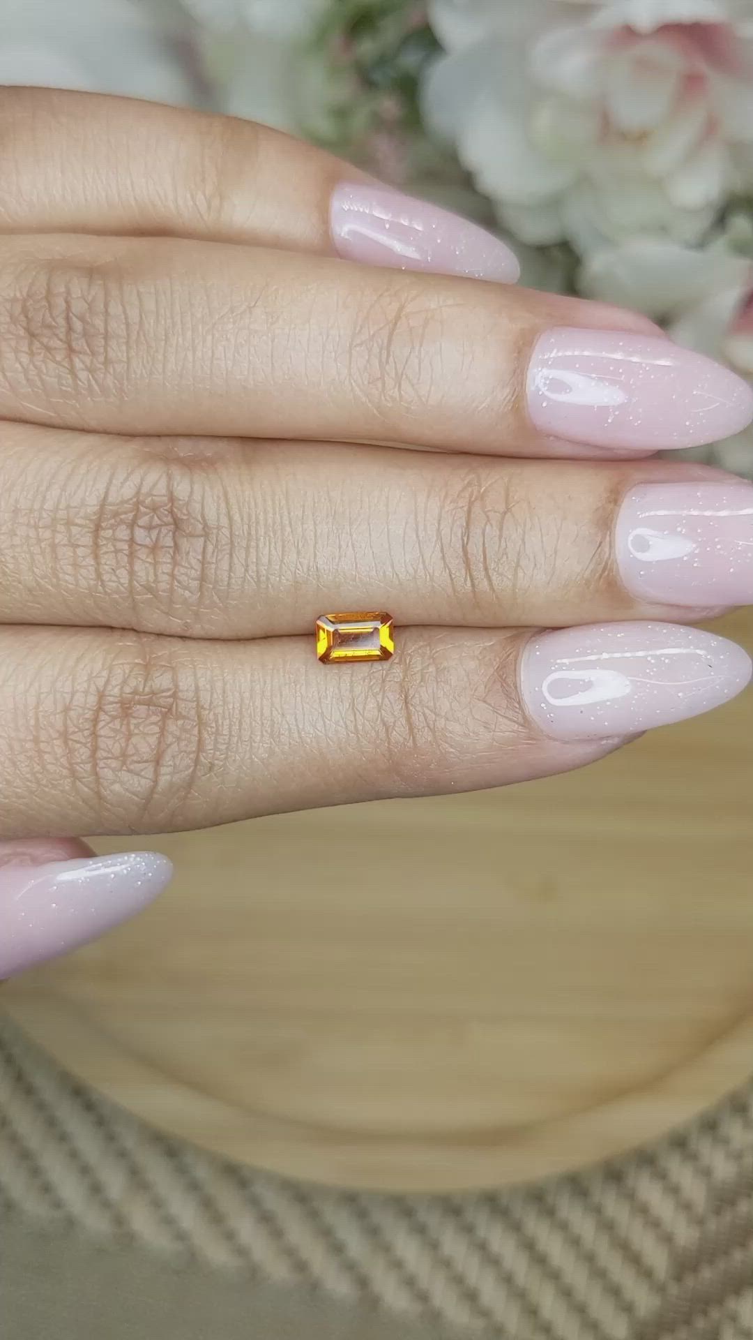 0.38 Ct. Madeira Citrine from Brazil Size Video