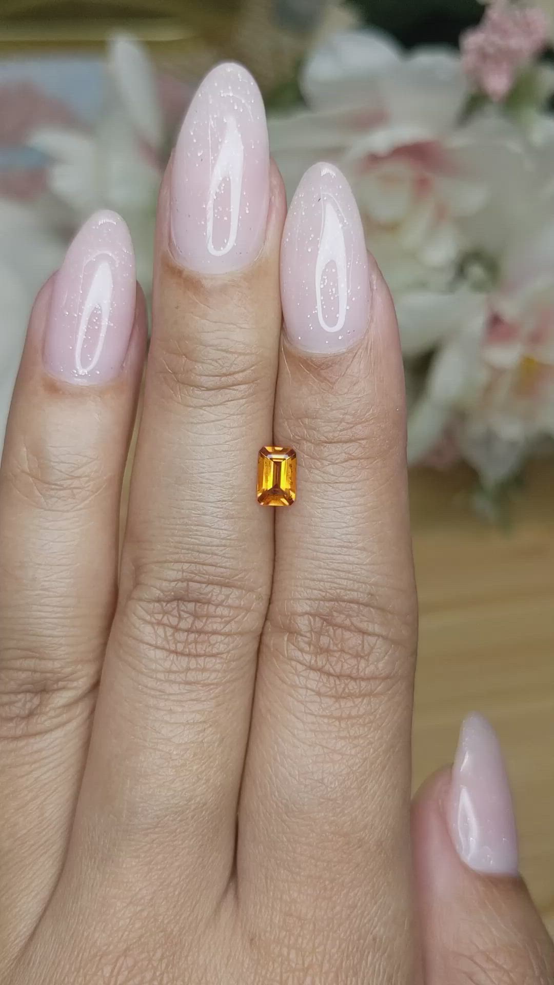 0.38 Ct. Madeira Citrine from Brazil Size Video