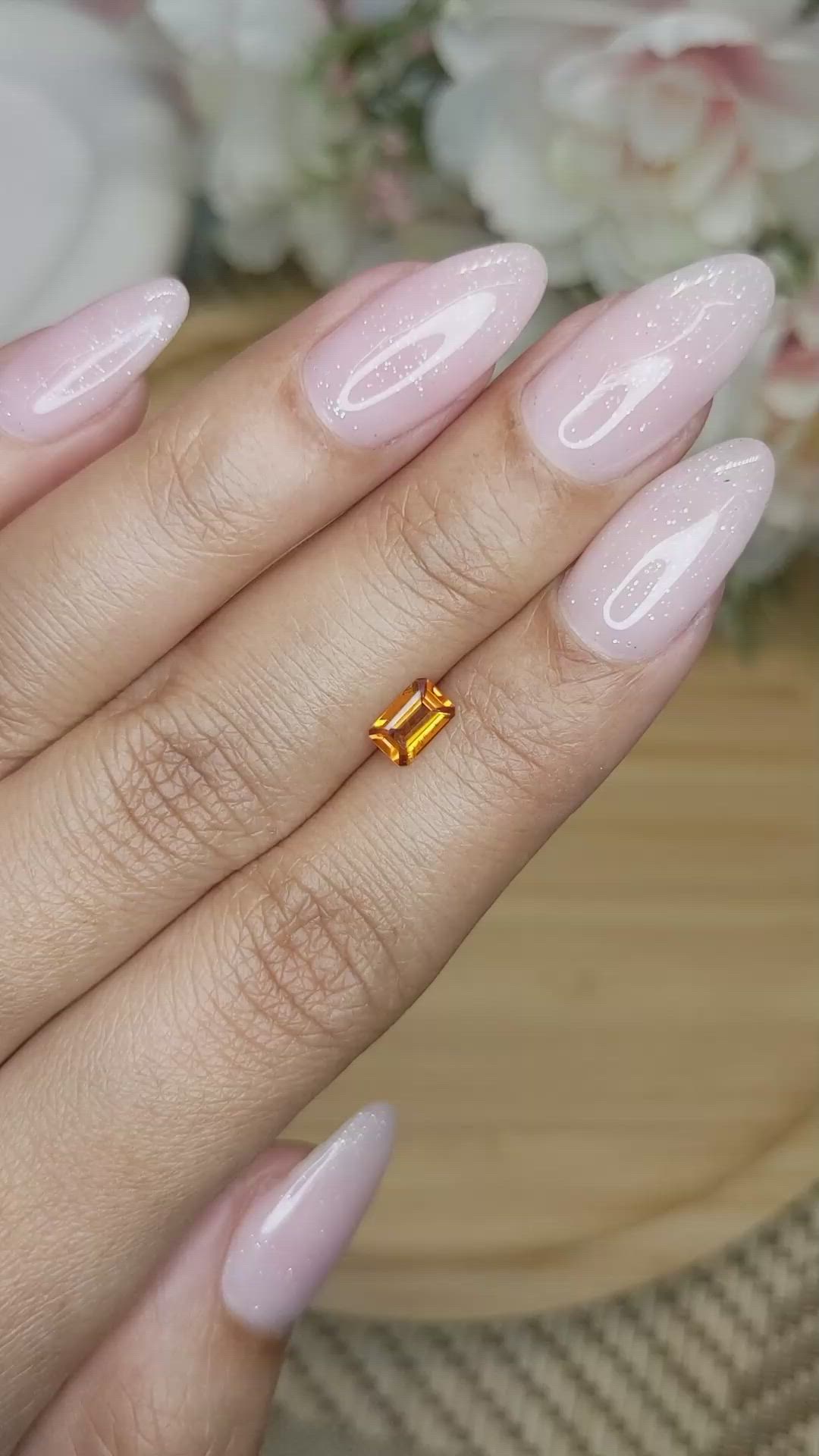 0.38 Ct. Madeira Citrine from Brazil Size Video