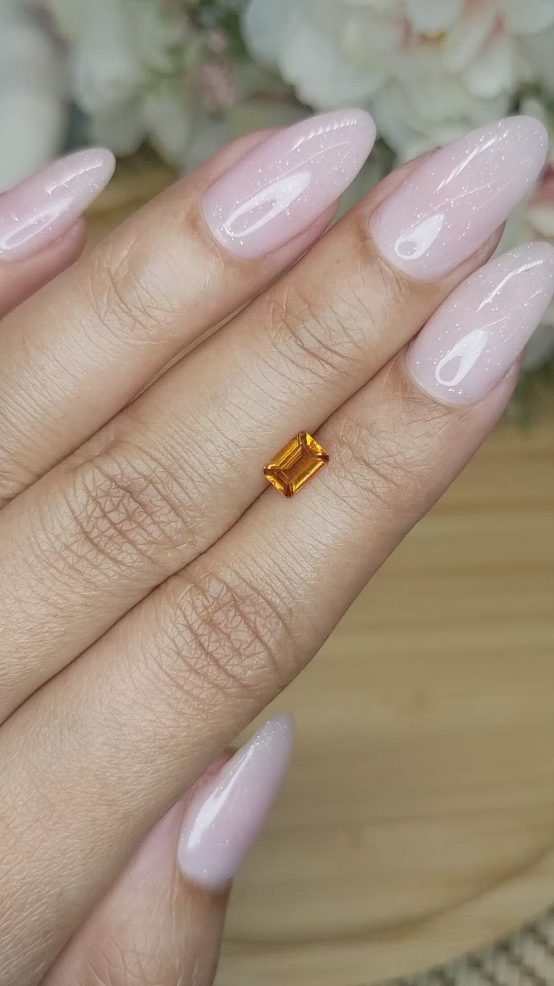 0.47 Ct. Madeira Citrine from Brazil Size Video