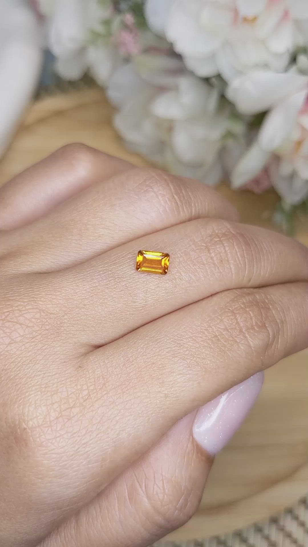 0.47 Ct. Madeira Citrine from Brazil Size Video