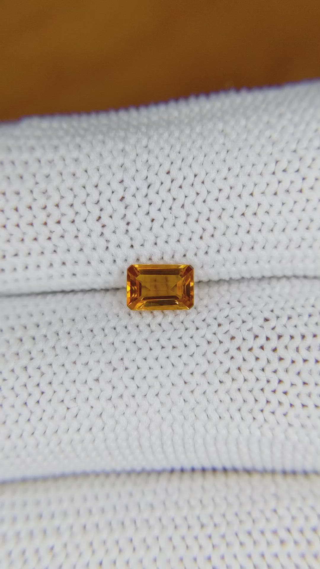 0.47 Ct. Madeira Citrine from Brazil Size Video
