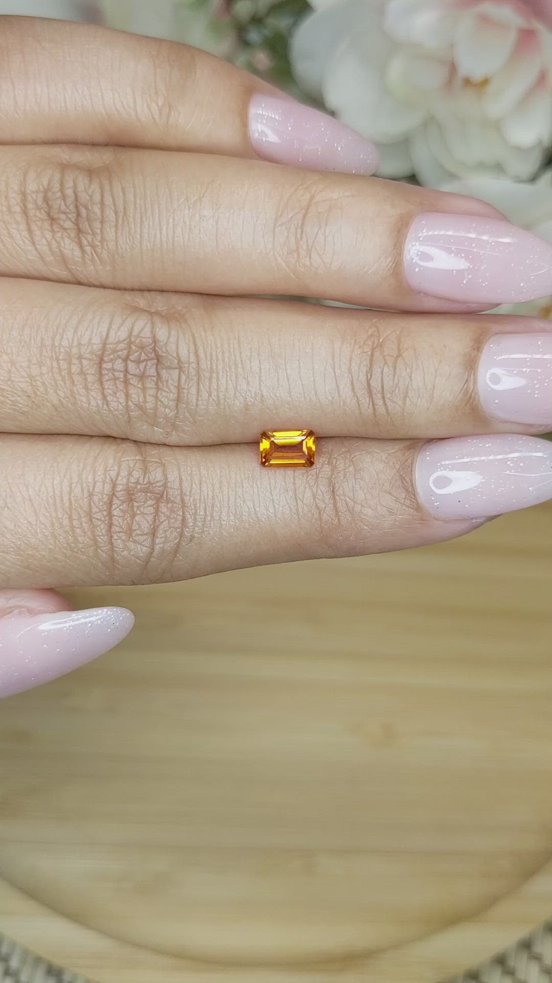 0.47 Ct. Madeira Citrine from Brazil Size Video