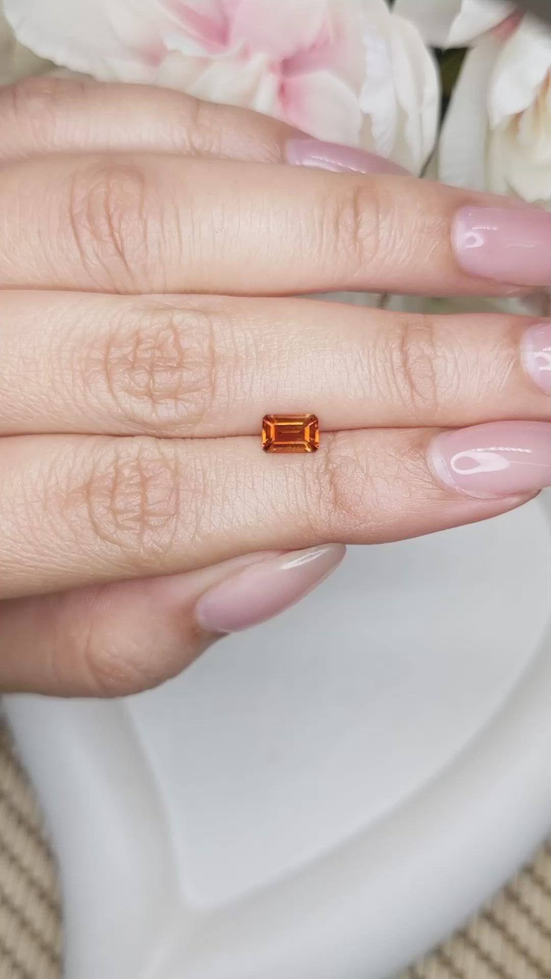 0.49 Ct. Madeira Citrine from Brazil Size Video