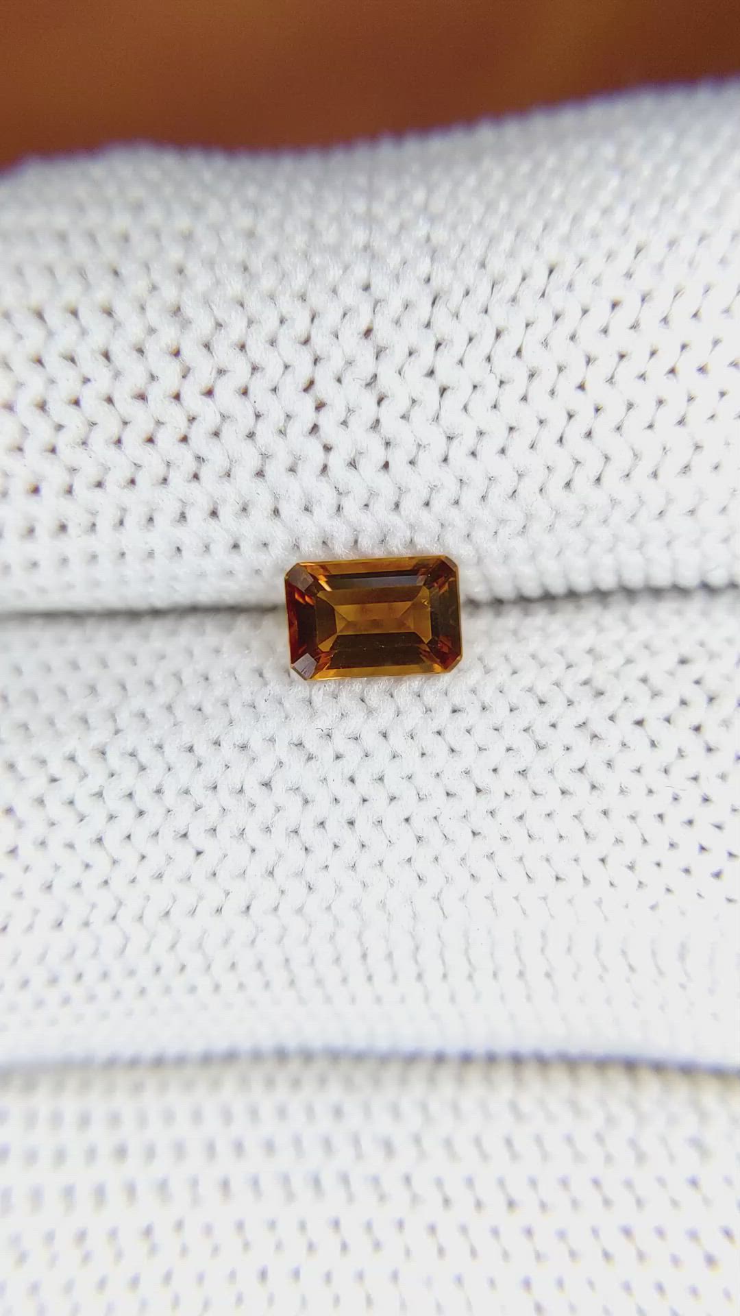 0.49 Ct. Madeira Citrine from Brazil Size Video